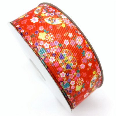 5 meetrit / partii 25 mm 38 mm grosgrain lint lillede trükkimiseks lint jõuludeks pulmakaunistuseks DIY õmbluskangas