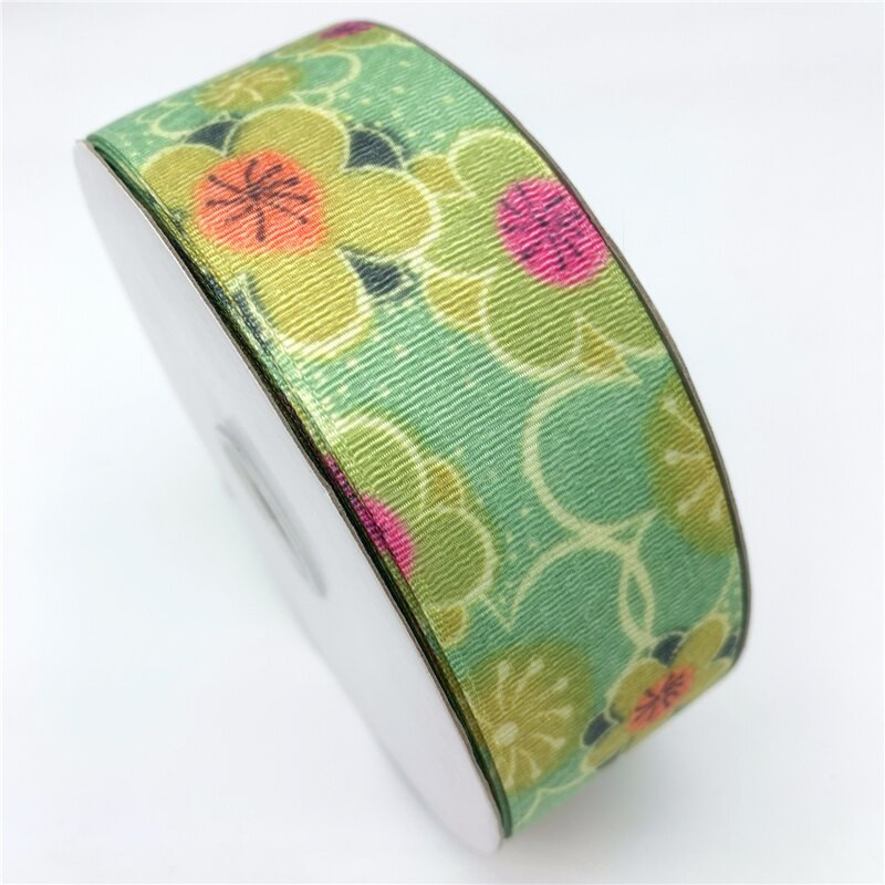 5 meetrit / partii 25 mm 38 mm grosgrain lint lillede trükkimiseks lint jõuludeks pulmakaunistuseks DIY õmbluskangas