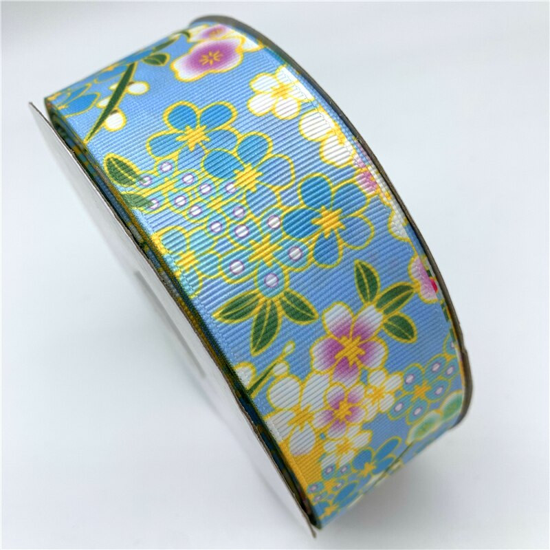 5 meetrit / partii 25 mm 38 mm grosgrain lint lillede trükkimiseks lint jõuludeks pulmakaunistuseks DIY õmbluskangas