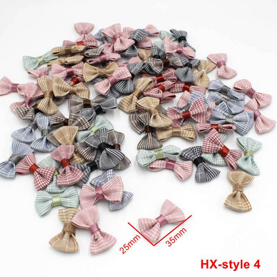 20 buc/lot 35mm * 25mm Papion cu panglica Accesorii pentru imbracaminte pentru fetita Mix de moda Papioane accesorii DIY