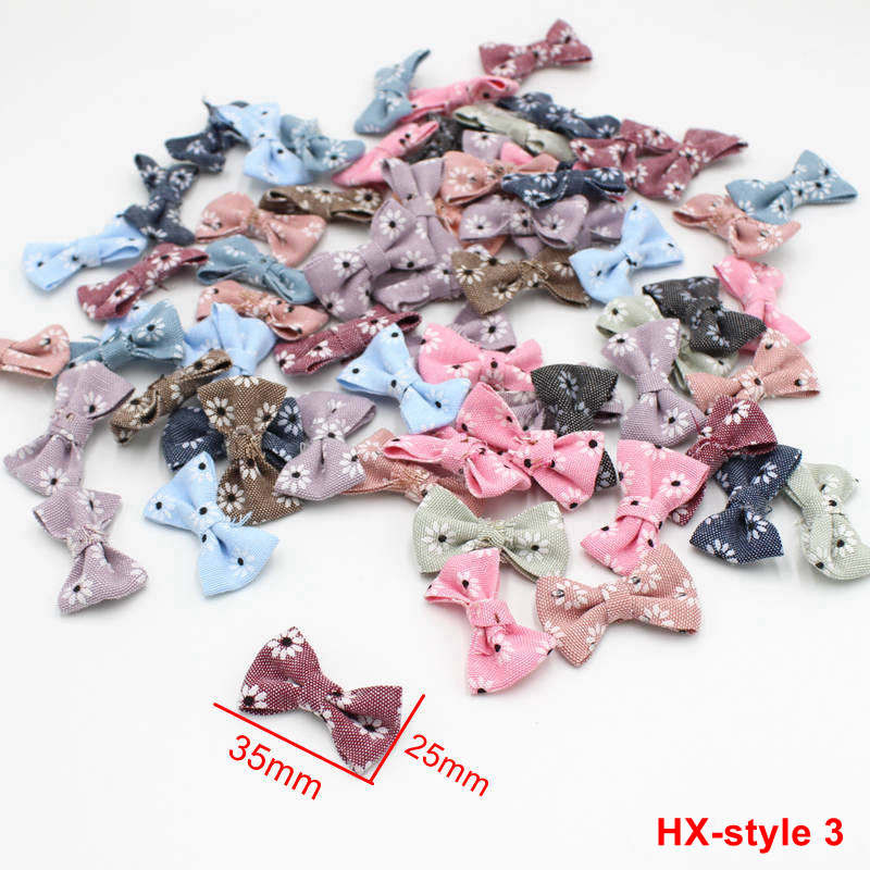 20 buc/lot 35mm * 25mm Papion cu panglica Accesorii pentru imbracaminte pentru fetita Mix de moda Papioane accesorii DIY