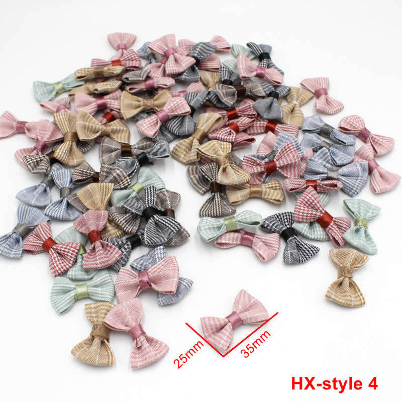 20 buc/lot 35mm * 25mm Papion cu panglica Accesorii pentru imbracaminte pentru fetita Mix de moda Papioane accesorii DIY
