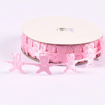 1-1,5 см смесени розови/сини панделки за занаятчийски принадлежности Бродирана тъкан Опаковка Подарък Декорации за бебешко парти Направи си сам шевни аксесоари