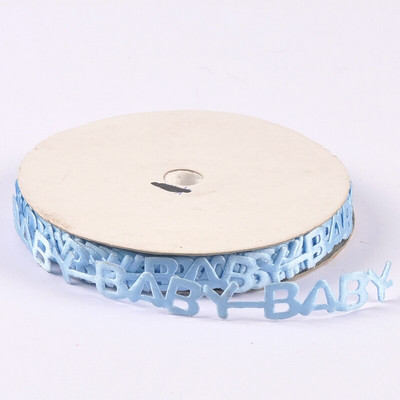 1–1,5 cm segatud roosad/sinised paelad käsitöötarbed Tikitud riidest pakkimine Kingitused beebipeokaunistused DIY õmblustarvikud