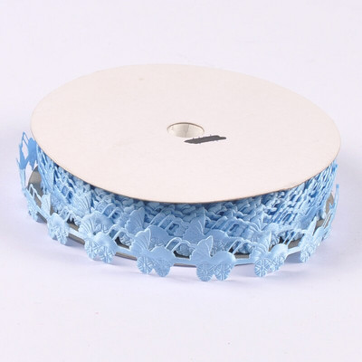 1–1,5 cm segatud roosad/sinised paelad käsitöötarbed Tikitud riidest pakkimine Kingitused beebipeokaunistused DIY õmblustarvikud