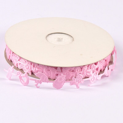 1–1,5 cm segatud roosad/sinised paelad käsitöötarbed Tikitud riidest pakkimine Kingitused beebipeokaunistused DIY õmblustarvikud