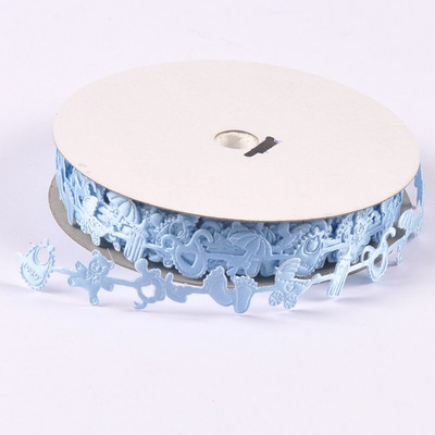 1–1,5 cm segatud roosad/sinised paelad käsitöötarbed Tikitud riidest pakkimine Kingitused beebipeokaunistused DIY õmblustarvikud