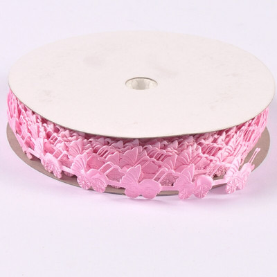 1–1,5 cm segatud roosad/sinised paelad käsitöötarbed Tikitud riidest pakkimine Kingitused beebipeokaunistused DIY õmblustarvikud