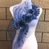 1 tk 7 värvi lillelised litrid tikandid kaelus pits, aplikatsiooniga ääriskrae pulmadeks õhtukleidi õmblemiseks isetegemise albumi plaaster