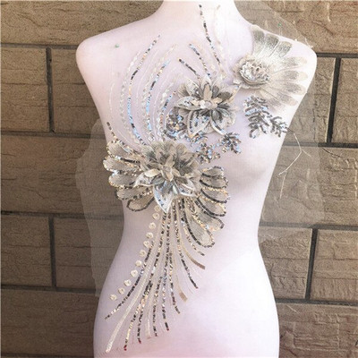 1 tk 7 värvi lillelised litrid tikandid kaelus pits, aplikatsiooniga ääriskrae pulmadeks õhtukleidi õmblemiseks isetegemise albumi plaaster