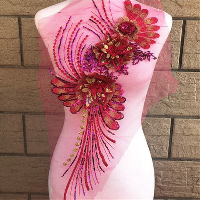 1 tk 7 värvi lillelised litrid tikandid kaelus pits, aplikatsiooniga ääriskrae pulmadeks õhtukleidi õmblemiseks isetegemise albumi plaaster