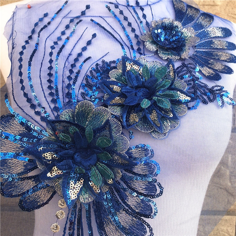 1 tk 7 värvi lillelised litrid tikandid kaelus pits, aplikatsiooniga ääriskrae pulmadeks õhtukleidi õmblemiseks isetegemise albumi plaaster