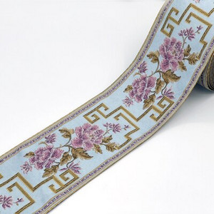 Ζακάρ κορδέλα με κεντημένη δαντέλα 1M για αξεσουάρ ενδυμάτων DIY Craft Making Flower Ράψιμο Κινέζικο στιλ φαρδύ 12cm