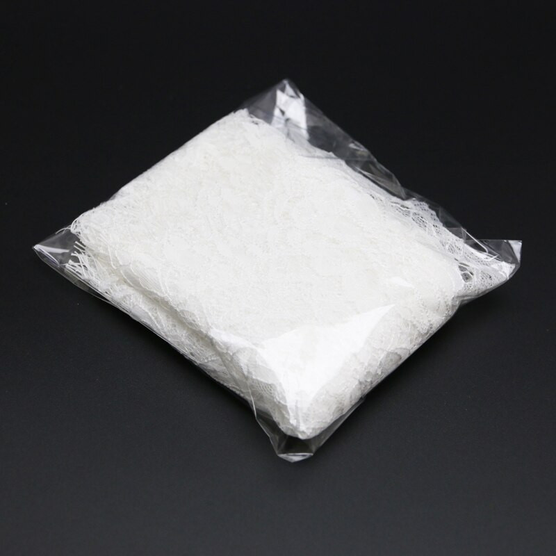 (3 metri/lot) 8cm Țesătură de dantelă albă Cusut Îmbrăcăminte Panglică Țesătură rochie de mireasă