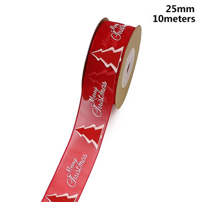 HUADODO 10mm 25mm organza szalag hópehely karácsonyi szalagok kézzel készített barkácsoláshoz Ajándékcsomagoló dekoráció nagyker 10méter/tétel