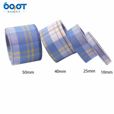 Παχύ υφασμάτινο κορδέλα διπλής όψης Lattice 5 Yards 211105-1 40mm DIY Crafts Hairclip Apparel and Sewing Decorations