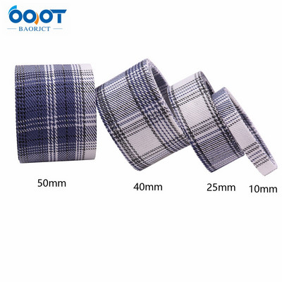 Παχύ υφασμάτινο κορδέλα διπλής όψης Lattice 5 Yards 211105-1 40mm DIY Crafts Hairclip Apparel and Sewing Decorations