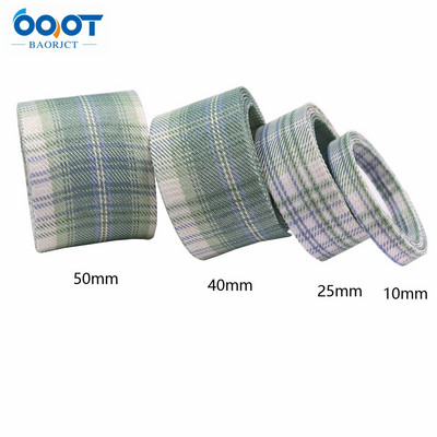 Παχύ υφασμάτινο κορδέλα διπλής όψης Lattice 5 Yards 211105-1 40mm DIY Crafts Hairclip Apparel and Sewing Decorations