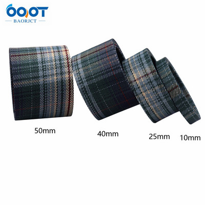 Παχύ υφασμάτινο κορδέλα διπλής όψης Lattice 5 Yards 211105-1 40mm DIY Crafts Hairclip Apparel and Sewing Decorations