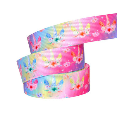 1" 25MM Rainbow Unicorn otisnuta životinjska grosgrain vrpca Ukrasne vrpce za svadbene zabave DIY mašne za kosu Ručno izrađeni dodaci