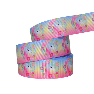 1" 25MM Rainbow Unicorn otisnuta životinjska grosgrain vrpca Ukrasne vrpce za svadbene zabave DIY mašne za kosu Ručno izrađeni dodaci