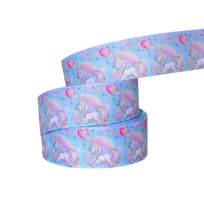 1" 25MM Rainbow Unicorn otisnuta životinjska grosgrain vrpca Ukrasne vrpce za svadbene zabave DIY mašne za kosu Ručno izrađeni dodaci