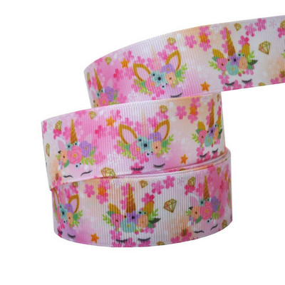 1" 25MM Rainbow Unicorn otisnuta životinjska grosgrain vrpca Ukrasne vrpce za svadbene zabave DIY mašne za kosu Ručno izrađeni dodaci