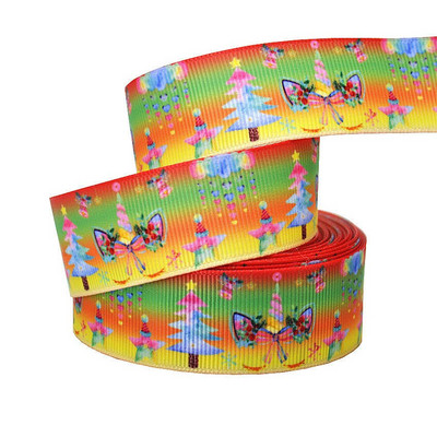 1" 25MM Rainbow Unicorn otisnuta životinjska grosgrain vrpca Ukrasne vrpce za svadbene zabave DIY mašne za kosu Ručno izrađeni dodaci