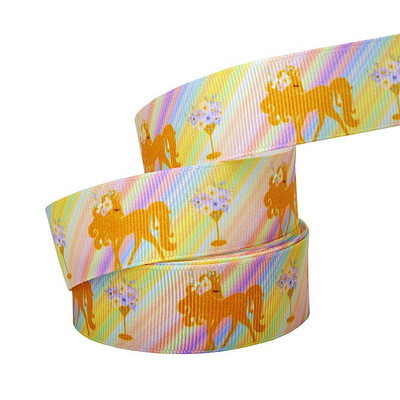 1" 25MM Rainbow Unicorn otisnuta životinjska grosgrain vrpca Ukrasne vrpce za svadbene zabave DIY mašne za kosu Ručno izrađeni dodaci
