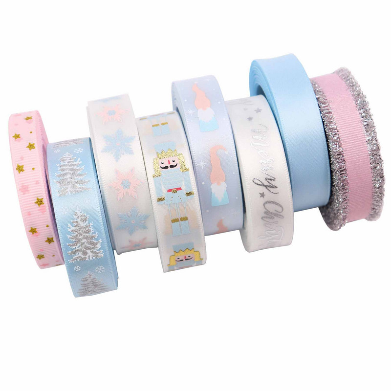 Božićne vrpce od 5 jardi Kutije za darove Pakiranje za vjenčanje Rođendanske proslave Torta Buket cvijeća Dekoracija mašnom DIY