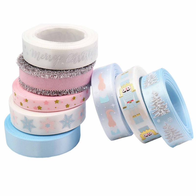 Božićne vrpce od 5 jardi Kutije za darove Pakiranje za vjenčanje Rođendanske proslave Torta Buket cvijeća Dekoracija mašnom DIY