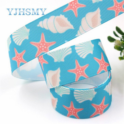 YJHSMY G-18925-1198,25 mm,5 jardi Ookeani seeria merikarp Paelad Termoülekanne Trükitud grosgrain, DIY Rõivamanused