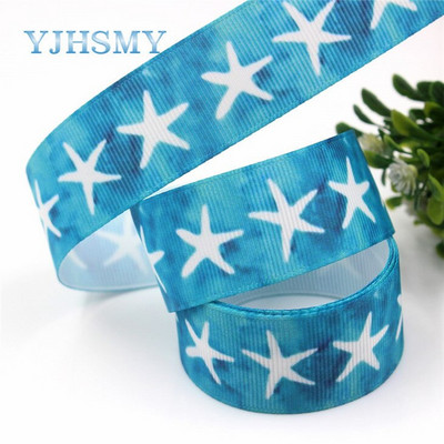 YJHSMY G-18925-1198,25 mm,5 jardi Ookeani seeria merikarp Paelad Termoülekanne Trükitud grosgrain, DIY Rõivamanused
