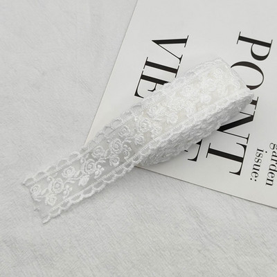 35 MM 1 metar 3D cvjetna vrpca Vez od čipkane tkanine Ručno izrađena mašna Dodaci za kosu DIY čipka za ručni rad g258