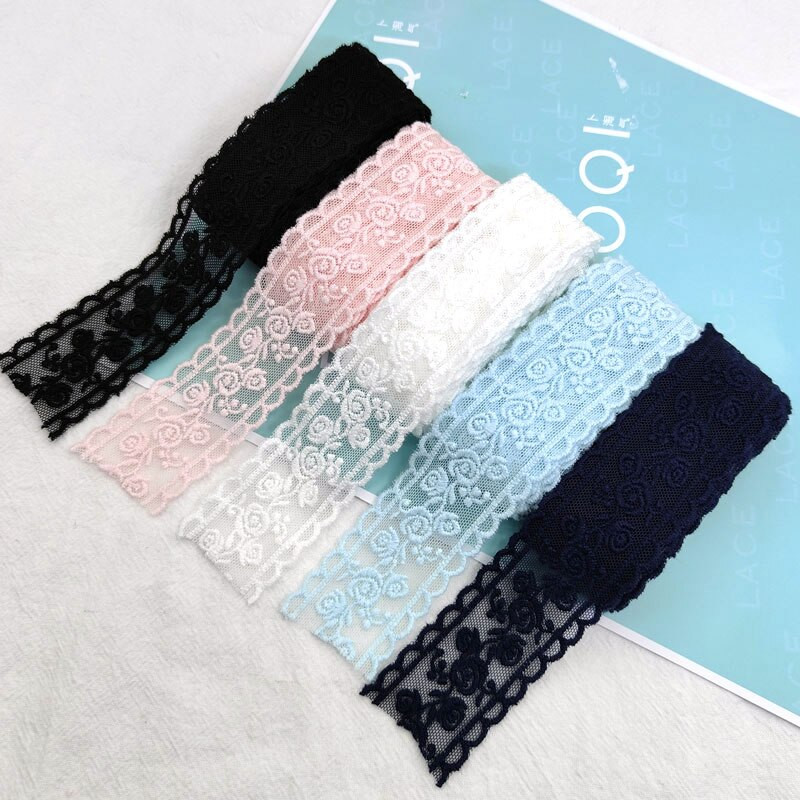 35 MM 1 metar 3D cvjetna vrpca Vez od čipkane tkanine Ručno izrađena mašna Dodaci za kosu DIY čipka za ručni rad g258