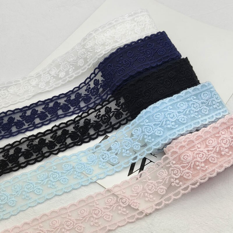 35 MM 1 metar 3D cvjetna vrpca Vez od čipkane tkanine Ručno izrađena mašna Dodaci za kosu DIY čipka za ručni rad g258