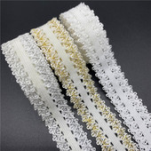 5 jardi/partii 20 mm elastne pitspael, volditud üle spandexi elastne riba pitsiääre õmblemiseks vöörihma rõivatarvikud