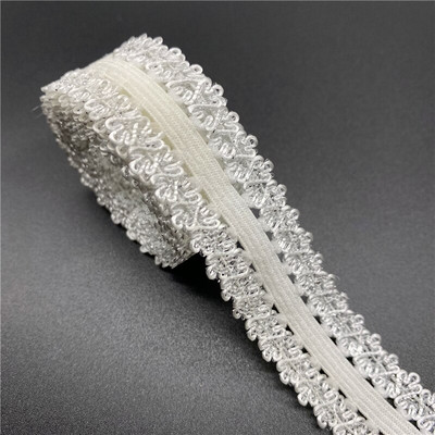 5 jardi/partii 20 mm elastne pitspael, volditud üle spandexi elastne riba pitsiääre õmblemiseks vöörihma rõivatarvikud