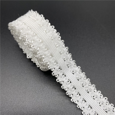 5 jardi/partii 20 mm elastne pitspael, volditud üle spandexi elastne riba pitsiääre õmblemiseks vöörihma rõivatarvikud