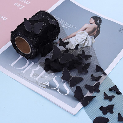 10 jardi/rola Gradijent šareni leptir til Organza vrpca DIY za svečane haljine Dječja haljina 3D leptir čipkana tkanina