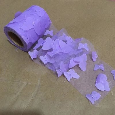 10 jardi/rola Gradijent šareni leptir til Organza vrpca DIY za svečane haljine Dječja haljina 3D leptir čipkana tkanina