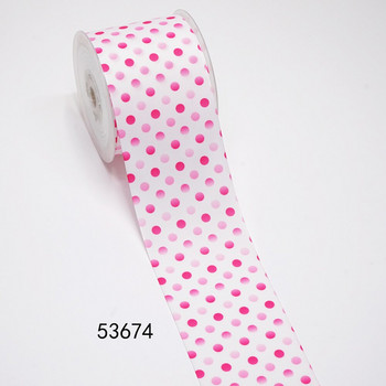 DIY Cartoon Dot Printed Grosgrain Ribbon For Craft Supplies Αξεσουάρ ραπτικής 5 Yards. 51628