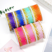 1,5" 38mm Silver Dots Foil Rainbow Printed Grosgrain Κορδέλα για φιόγκους μαλλιών DIY Crafts Χειροποίητα αξεσουάρ. H2204140