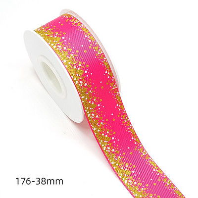 1,5" 38mm Silver Dots Foil Rainbow Printed Grosgrain Κορδέλα για φιόγκους μαλλιών DIY Crafts Χειροποίητα αξεσουάρ. H2204140