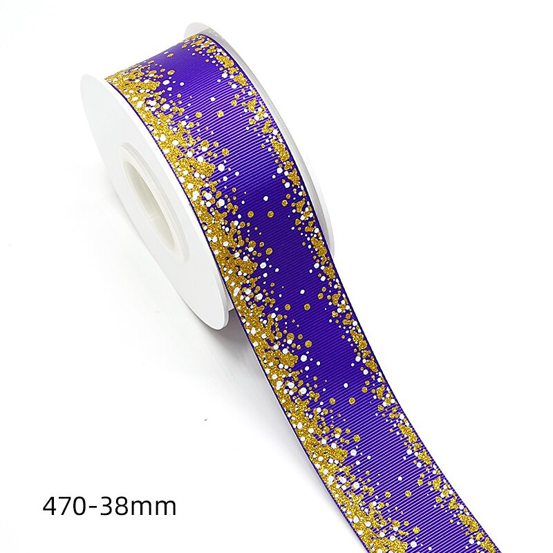 1,5" 38mm Silver Dots Foil Rainbow Printed Grosgrain Κορδέλα για φιόγκους μαλλιών DIY Crafts Χειροποίητα αξεσουάρ. H2204140