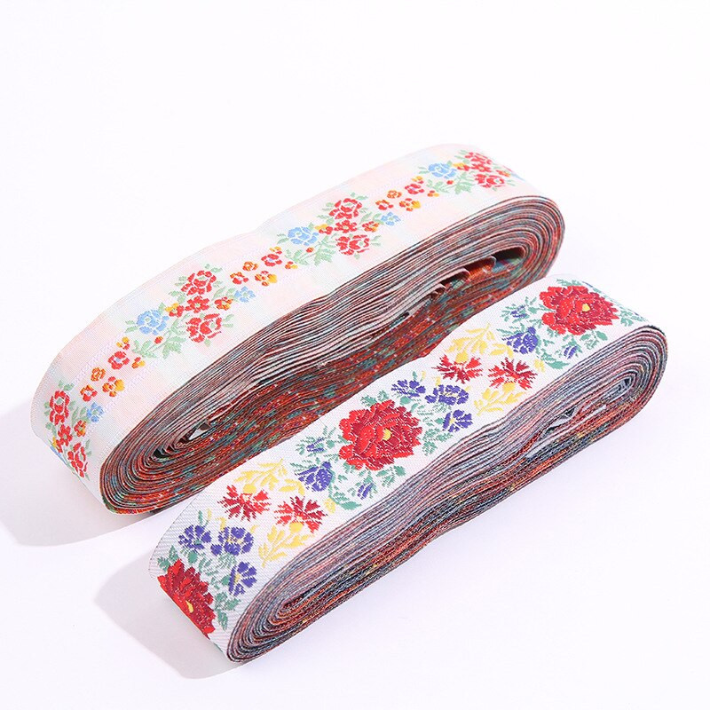 10 YARD 50mm Ή 33mm Flower Vintage Ethnic Κορδέλα Κεντήματος Boho Lace Trim DIY Αξεσουάρ τσάντας ρούχων Κεντημένο ύφασμα