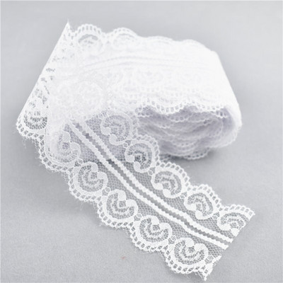 10 jardi ilus kahekordne südamekujuline pitspael näputöö 45MM pitsliist DIY Tikandkanga õmblemine Käsitöötarvikud