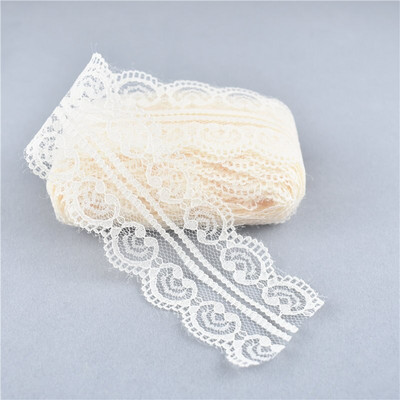 10 jardi ilus kahekordne südamekujuline pitspael näputöö 45MM pitsliist DIY Tikandkanga õmblemine Käsitöötarvikud