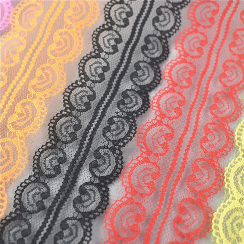 10 jardi ilus kahekordne südamekujuline pitspael näputöö 45MM pitsliist DIY Tikandkanga õmblemine Käsitöötarvikud