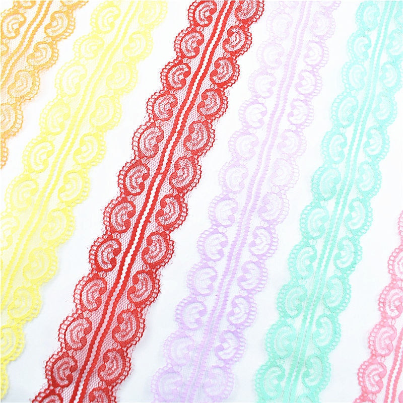 10 jardi ilus kahekordne südamekujuline pitspael näputöö 45MM pitsliist DIY Tikandkanga õmblemine Käsitöötarvikud